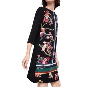 Beautiful black chain link rose t shirt dress s M